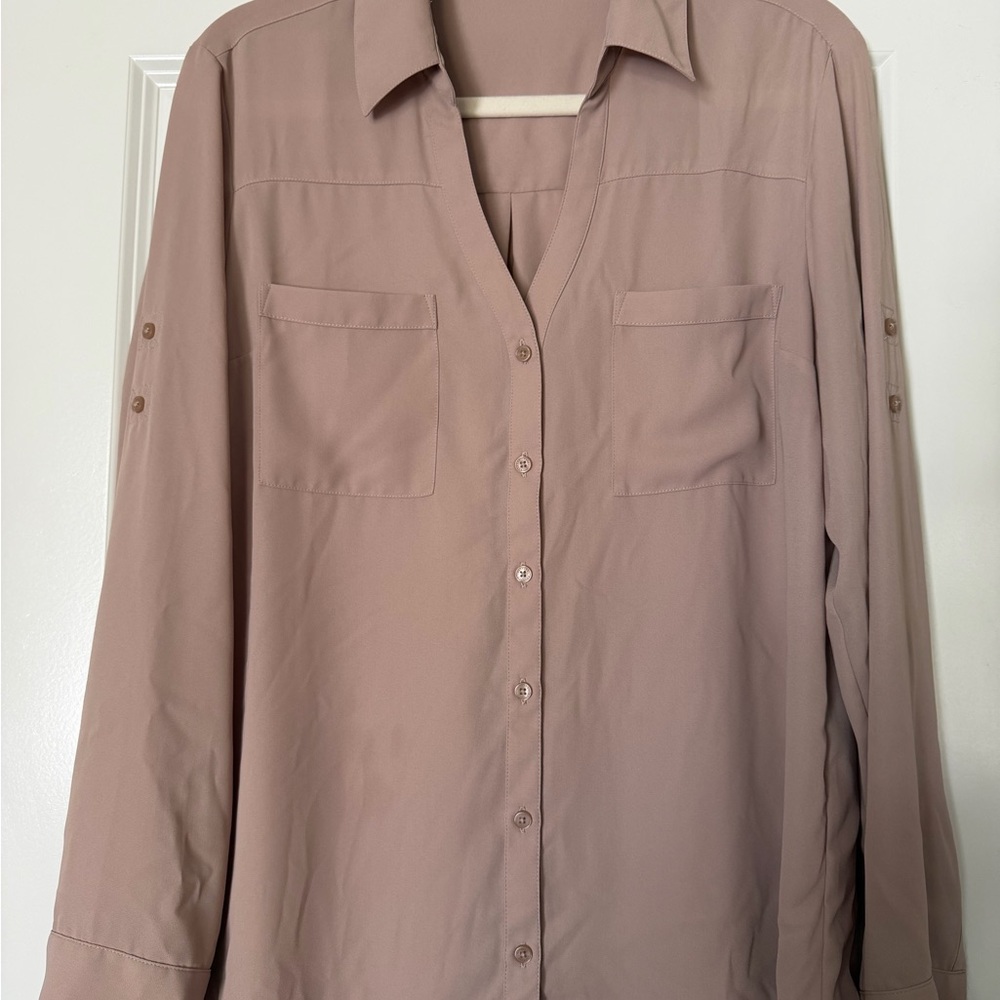 Express Beige Portofino Blouse